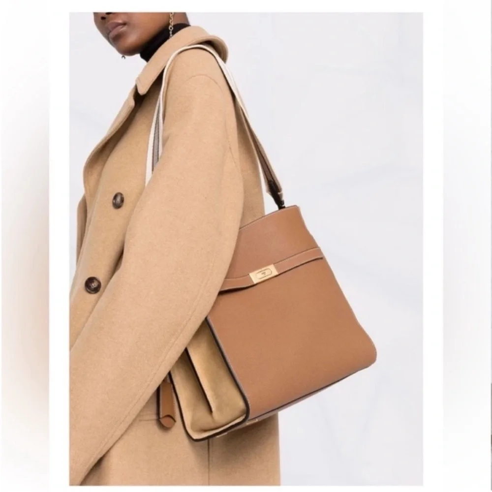 Like new Tory Burch Lee Radziwill Double tote bag - "Tigers Eye" - Picture 4 of 13